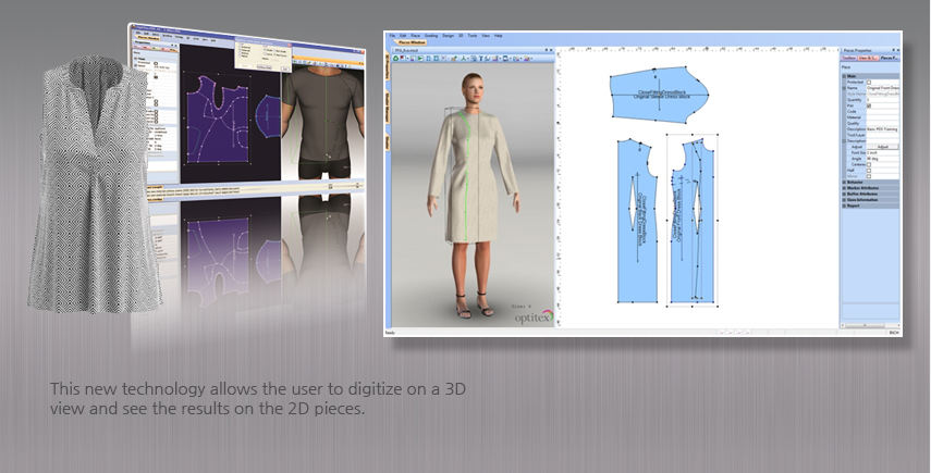 This new technology allows the user to digitize on a 3D view and see the results on the 2D pieces.